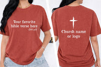 Custom Christian Shirt, Bible Verse Shirt, Church Logo Tee, Front Back