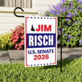 Jim Risch For Idaho Senate 2026 Garden Flag, Double Sided, 2026 Senate Flag, Elections Flag, Republican Sign, Race Red White & Blue Flag