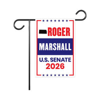Roger Marshall For Kansas Senate 2026 Garden Flag, Double Sided, 2026 Senate Flag, Elections Flag, Republican, Race Red White & Blue Flag