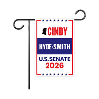 Cindy Hyde-Smith For Mississippi Senate 2026 Garden Flag, Double Sided, 2026 Senate Flag, Elections Flag, Race Red White & Blue Flag