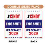 Cindy Hyde-Smith For Mississippi Senate 2026 Garden Flag, Double Sided, 2026 Senate Flag, Elections Flag, Race Red White & Blue Flag