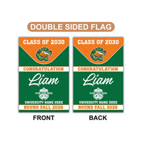 Personalized College Bound Garden Flag, Double Sided Future Graduate Custom Decor, University Bound Yard Sign, Class of 2026 Graduation Flag