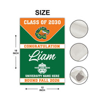Personalized College Bound Garden Flag, Double Sided Future Graduate Custom Decor, University Bound Yard Sign, Class of 2026 Graduation Flag