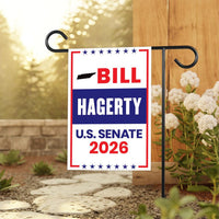 Bill Hagerty For Tennessee Senate 2026 Garden Flag, Double Sided, 2026 Senate Flag, Elections Flag, Race Red White & Blue Flag