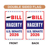 Bill Hagerty For Tennessee Senate 2026 Garden Flag, Double Sided, 2026 Senate Flag, Elections Flag, Race Red White & Blue Flag