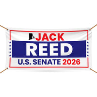 Jack Reed For Rhode Island U.S. Senate Banner Sign, 13 oz Waterproof US Senate Election 2026, Democratic Vinyl Banner With Metal Grommets
