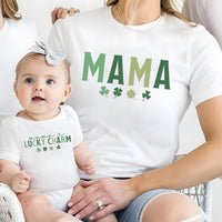 Mama and Mama’s Lucky Charm Shirt, St. Patrick’s Day Matching Shirt, Lucky Mama Baby Tee