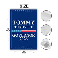 Tommy Tuberville For Alabama Governor 2026 Garden Flag, Double Sided, 2026 Governor Flag, Elections Flag, Race Red White & Blue Flag