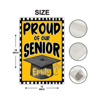 Custom Proud Senior Graduation Garden Flag, Class of 2026 Yard Sign, Personalized School Yard Banner, Double-Sided Outdoor Celebration Flag