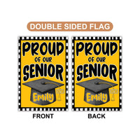 Custom Proud Senior Graduation Garden Flag, Class of 2026 Yard Sign, Personalized School Yard Banner, Double-Sided Outdoor Celebration Flag