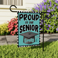 Custom Proud Senior Graduation Garden Flag, Class of 2026 Yard Sign, Personalized School Yard Banner, Double-Sided Outdoor Celebration Flag