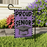 Custom Proud Senior Graduation Garden Flag, Class of 2026 Yard Sign, Personalized School Yard Banner, Double-Sided Outdoor Celebration Flag