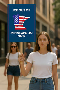 ICE Equals American Gestapo Protest Sign, Anti-Trump Resistance, Political Activist Poster, Rally Sign, Resist Fascism Protest Poster
