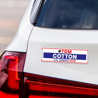 Tom Cotton For Arkansas Senate 2026 Car Magnet - Vote Tom Cotton Vehicle Magnet, Arkansas Senate Elections 2026 Magnet - 10" x 3"