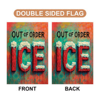 ICE Equals American Gestapo Garden Flag, Double Sided, Resist Hate Flag, Anti-Trump, Funny Anti-Trump Anti-Elon Flag, Political Flag