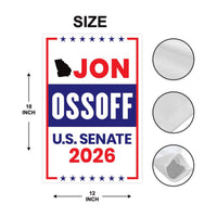 Jon Ossoff For Georgia Senate 2026 Garden Flag, Double Sided, 2026 Senate Flag, Elections Flag, Anti-Trump Sign, Race Red White & Blue Flag