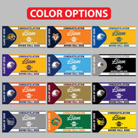 Personalized College Bound Banner with Mascot - Class of 2026 Custom Logo Graduate College University Bound Vinyl Banner With Metal Grommets