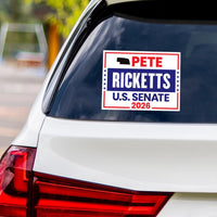 Pete Ricketts For Nebraska Senate 2026 Vinyl Sticker, Vote Pete Ricketts Decal, Nebraska Senate Elections 2026 Bumper Sticker, 6" x 4.5"