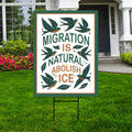 Abolish ICE Yard Sign, Keep the Immigrants, Deport the Racists Lawn Sign, Anti-Trump, Resist Fascism Yard Sign with Metal H-Stake