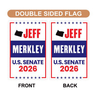 Jeff Merkley For Oregon Senate 2026 Garden Flag, Double Sided, 2026 Senate Flag, Elections Flag, Anti-Trump Sign, Race Red White & Blue Flag