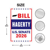 Bill Hagerty For Tennessee Senate 2026 Garden Flag, Double Sided, 2026 Senate Flag, Elections Flag, Race Red White & Blue Flag