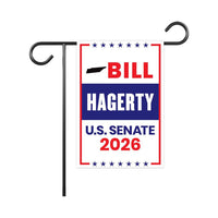 Bill Hagerty For Tennessee Senate 2026 Garden Flag, Double Sided, 2026 Senate Flag, Elections Flag, Race Red White & Blue Flag