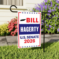 Bill Hagerty For Tennessee Senate 2026 Garden Flag, Double Sided, 2026 Senate Flag, Elections Flag, Race Red White & Blue Flag