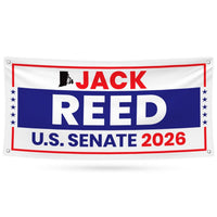 Jack Reed For Rhode Island U.S. Senate Banner Sign, 13 oz Waterproof US Senate Election 2026, Democratic Vinyl Banner With Metal Grommets