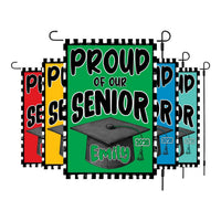 Custom Proud Senior Graduation Garden Flag, Class of 2026 Yard Sign, Personalized School Yard Banner, Double-Sided Outdoor Celebration Flag