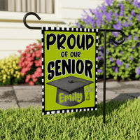 Custom Proud Senior Graduation Garden Flag, Class of 2026 Yard Sign, Personalized School Yard Banner, Double-Sided Outdoor Celebration Flag