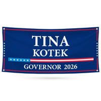 Tina Kotek For Oregon U.S. Governor Banner Sign, 13 oz Waterproof US Governor Election 2026 Vinyl Banner With Metal Grommets