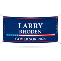 Larry Rhoden For South Dakota U.S. Governor Banner Sign, 13 oz Waterproof US Governor Election 2026 Vinyl Banner With Metal Grommets