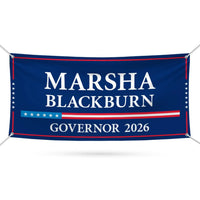 Marsha Blackburn For Tennessee U.S. Governor Banner Sign, 13 oz Waterproof US Governor Election 2026 Vinyl Banner With Metal Grommets