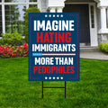 Abolish ICE Yard Sign, Keep the Immigrants, Deport the Racists Lawn Sign, Anti-Trump, Resist Fascism Yard Sign with Metal H-Stake