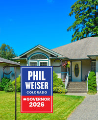 Phil Weiser For Colorado Governor 2026 Garden Flag, Double Sided, 2026 Governor Flag, Democrates, Elections Flag, Race Red White & Blue Flag