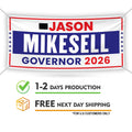 Jason Mikesell For Colorado U.S. Governor Banner Sign, 13 oz Waterproof US Governor Election 2026 Vinyl Banner With Metal Grommets