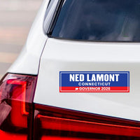 Ned Lamont For Connecticut Governor 2026 Car Magnet - Vote Ned Lamont Vehicle Magnet, Connecticut Governor Elections 2026 Magnet - 10" x 3"