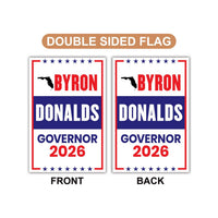 Byron Donalds For Florida Governor 2026 Garden Flag, Double Sided, 2026 Governor Flag, Republic, Elections Flag, Race Red White & Blue Flag