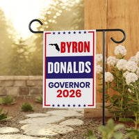 Byron Donalds For Florida Governor 2026 Garden Flag, Double Sided, 2026 Governor Flag, Republic, Elections Flag, Race Red White & Blue Flag