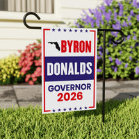 Byron Donalds For Florida Governor 2026 Garden Flag, Double Sided, 2026 Governor Flag, Republic, Elections Flag, Race Red White & Blue Flag