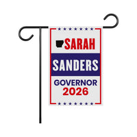 Sarah Huckabee Sanders For Arkansas Governor 2026 Garden Flag, Double Sided, 2026 Governor Flag, Elections Flag, Race Red White & Blue Flag