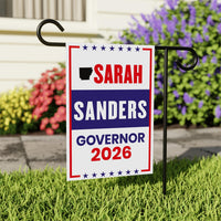 Sarah Huckabee Sanders For Arkansas Governor 2026 Garden Flag, Double Sided, 2026 Governor Flag, Elections Flag, Race Red White & Blue Flag