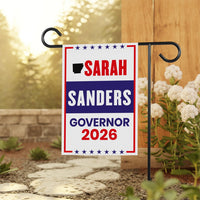 Sarah Huckabee Sanders For Arkansas Governor 2026 Garden Flag, Double Sided, 2026 Governor Flag, Elections Flag, Race Red White & Blue Flag