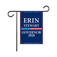 Erin Stewart For Connecticut Governor 2026 Garden Flag, Double Sided, 2026 Governor Flag, Elections Flag, Race Red White & Blue Flag