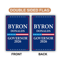 Byron Donalds For Florida Governor 2026 Garden Flag, Double Sided, 2026 Governor Flag, Republic, Elections Flag, Race Red White & Blue Flag