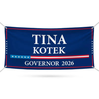 Tina Kotek For Oregon U.S. Governor Banner Sign, 13 oz Waterproof US Governor Election 2026 Vinyl Banner With Metal Grommets
