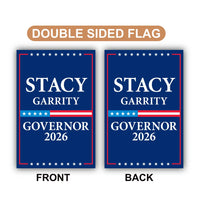 Stacy Garrity For Pennsylvania Governor 2026 Garden Flag, Double Sided, 2026 Governor Flag, Elections Flag, Race Red White & Blue Flag
