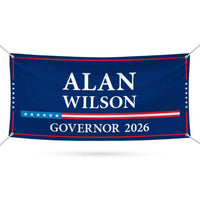 Alan Wilson For South Carolina U.S. Governor Banner Sign, 13 oz Waterproof US Governor Election 2026 Vinyl Banner With Metal Grommets