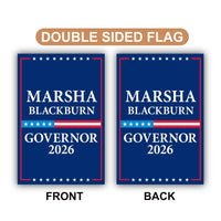 Marsha Blackburn For Tennessee Governor 2026 Garden Flag, Double Sided, 2026 Governor Flag, Elections Flag, Race Red White & Blue Flag