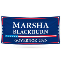 Marsha Blackburn For Tennessee U.S. Governor Banner Sign, 13 oz Waterproof US Governor Election 2026 Vinyl Banner With Metal Grommets